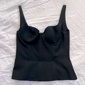 Alexander McQueen black corset top - worn once - size 42 (US 6)
